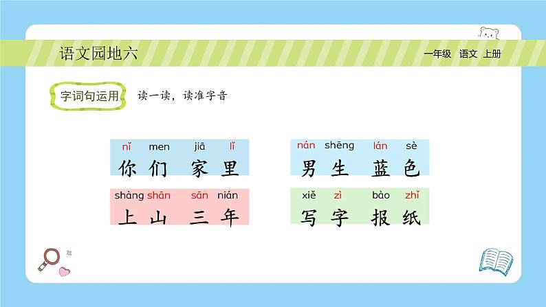 统编版2024(秋)语文一年级上册《语文园地六》PPT课件(内嵌音频和视频)+字体08