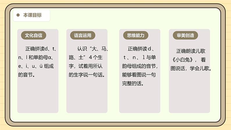 【核心素养】统编版一上语文 2.4 d t n l.(第二课时)课件+教案03