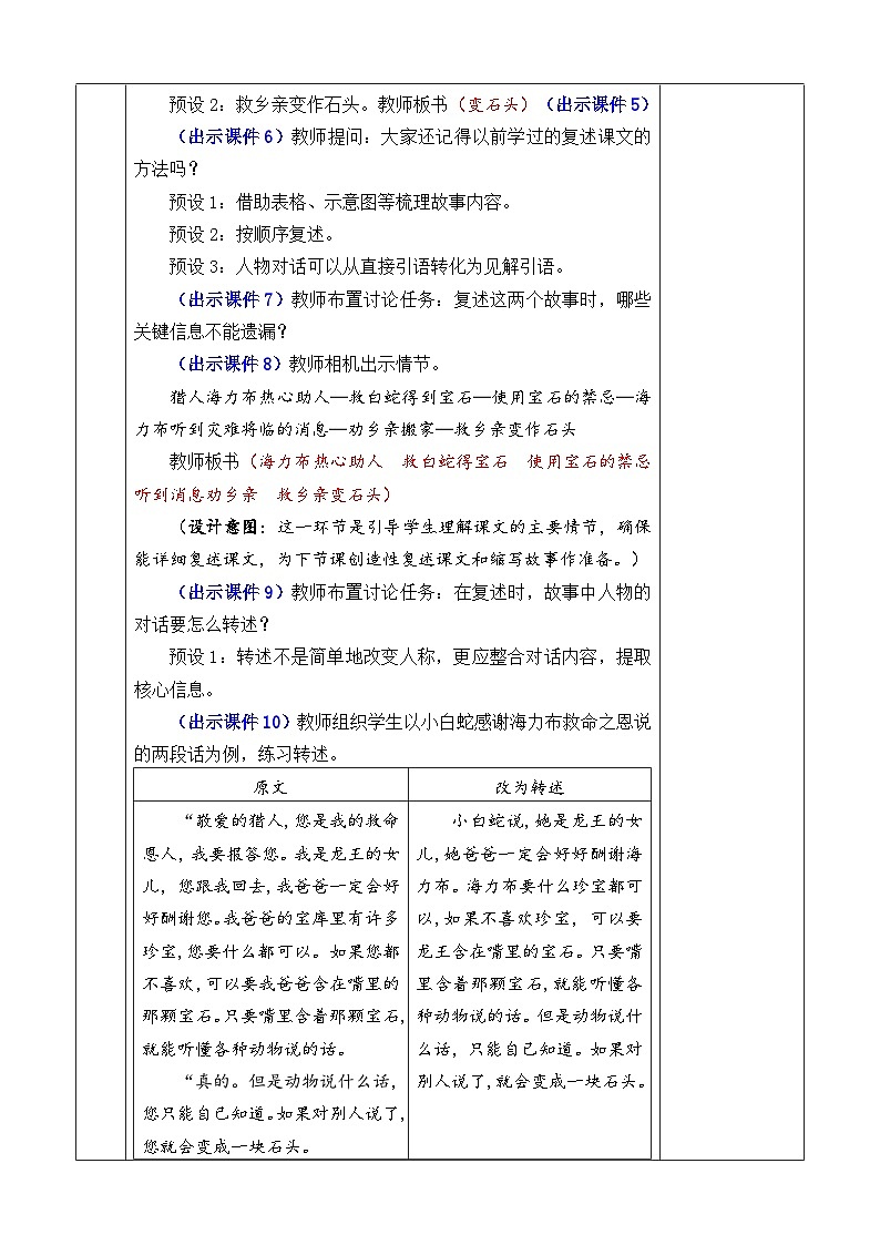 统编版(2024)五年级语文上册9 猎人海力布 优质版教案第3页