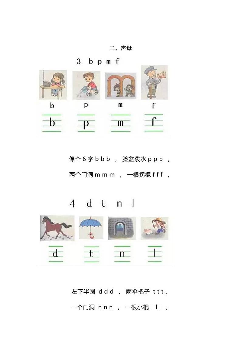 部编版小学一年级语文拼音学习重点,附拼音专项训练03