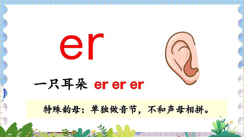 人教部编版(五四制)语文一年级上册 第4单元 汉语拼音12 ie üe er PPT课件+教案(说课稿 课时练)07