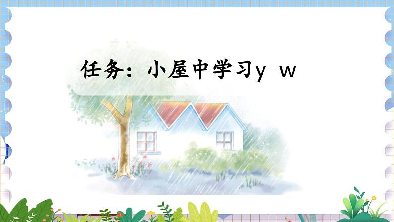 人教部编版(五四制)语文一年级上册 第2单元 汉语拼音9 y w PPT课件+教案(反思及说课稿 课时练)02