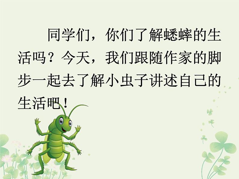 部编版(五四制)语文二年级下册 11 我是一只小虫子(课件)第4页