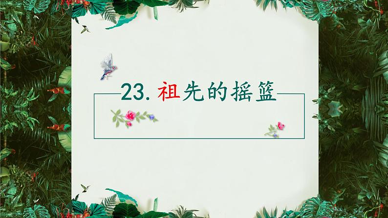 部编版(五四制)语文二年级下册 23 《祖先的摇篮》(课件)第4页