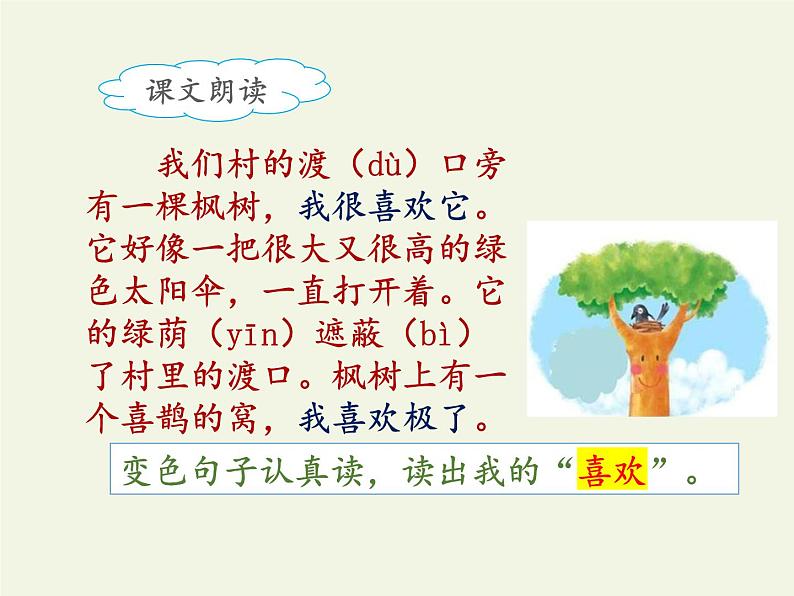 部编版(五四制)语文二年级下册 9 枫树上的喜鹊(课件)第8页