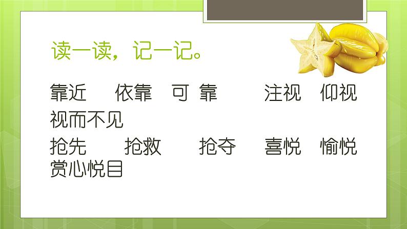 部编版(五四制)语文二年级下册 13 画杨桃(课件)02