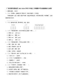 广西贵港市港南区2023-2024学年六年级上学期期中考试检测语文试卷（含答案）