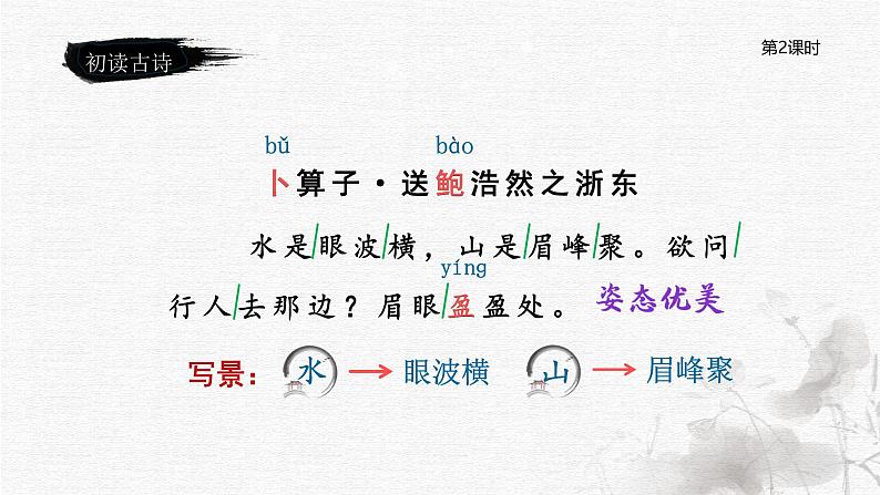 古诗词诵读——8 卜算子·送鲍浩然之浙东第5页