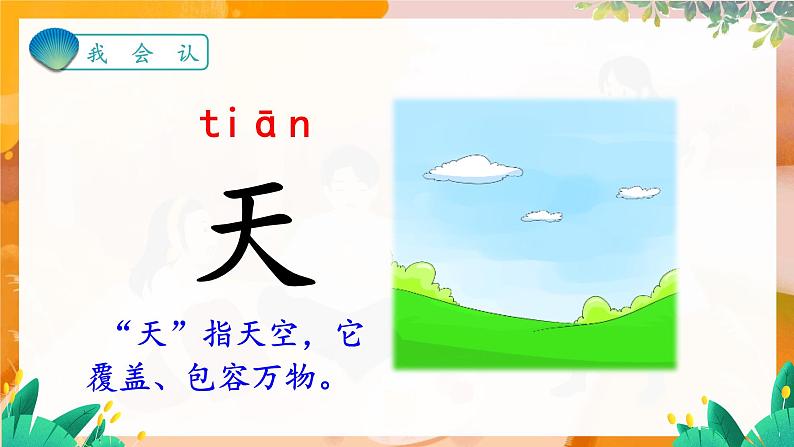 部编版(2024)语文一年级上册 第一单元 识字 识字1 天地人 PPT课件第6页