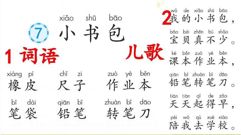 统编版(2024)新教材一年级语文上册识字7小书包课件第4页