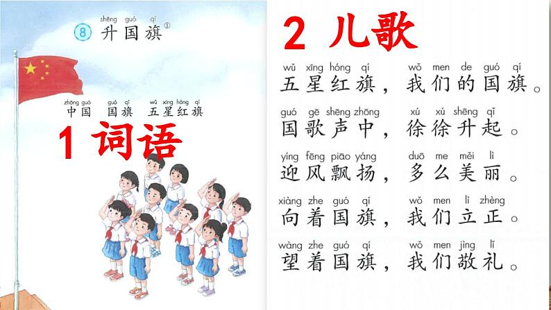 统编版(2024)新教材一年级语文上册识字8升国旗课件第7页