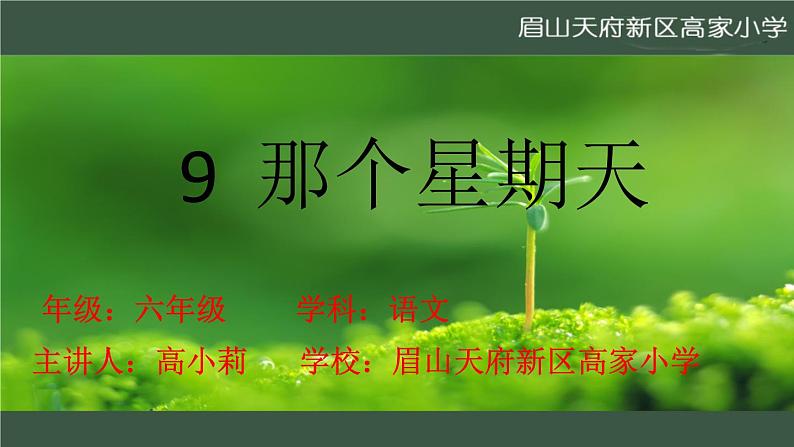 那个星期天课件第1页