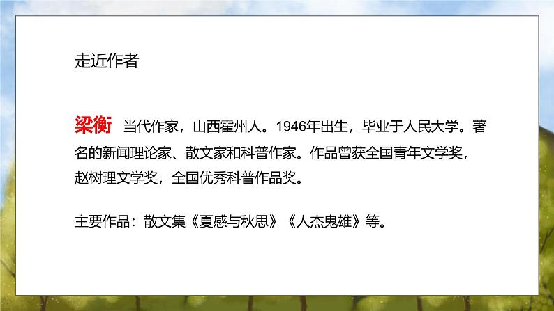 统编版(2024)六年级语文上册20青山不老课件3第4页