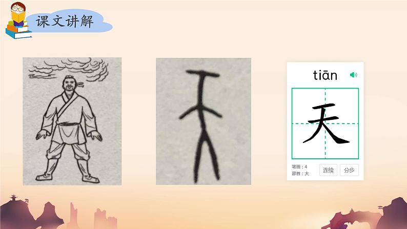 2024年秋一年级上册1天地人(课件第4页