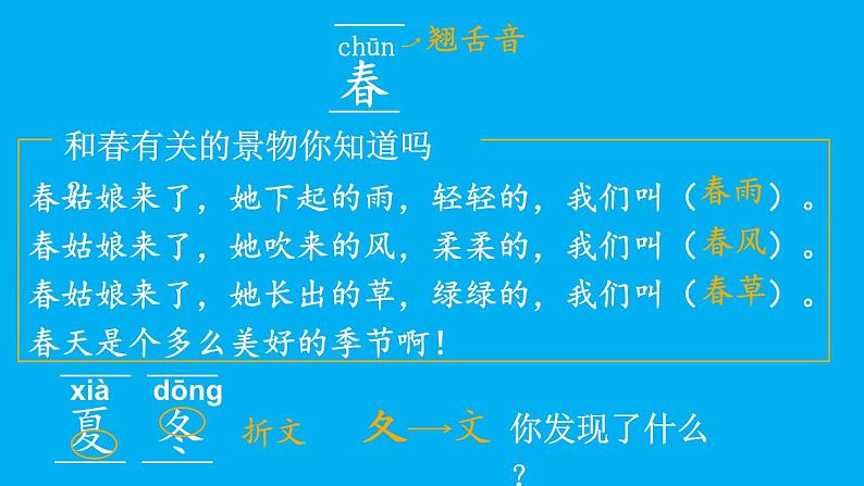 小学语文新部编版一年级上册第五单元第四课《四 季》作业课件(2024秋)第8页