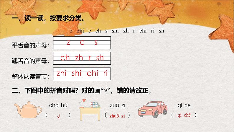 部编版(2024秋)语文一年级上册 第三单元 汉语拼音-8.zh ch sh r课件第2页