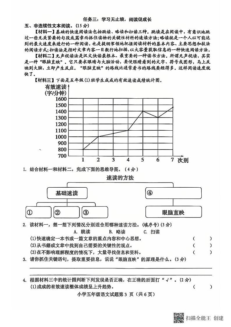 山东省菏泽市成武县小学联盟2024-2025五年级上学期期中语文试题03