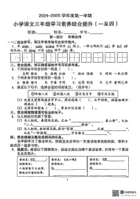 广东省东莞市2024-2025学年三年级上学期期中语文试卷