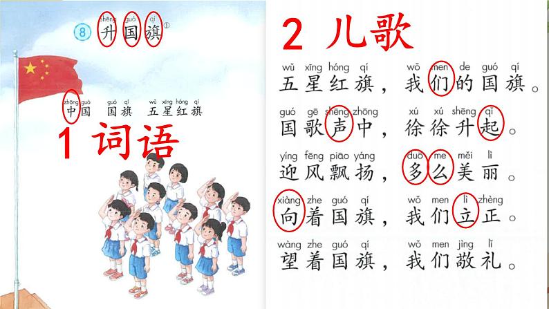 语文统编版(2024)一年级上册 识字8 升国旗课件第7页
