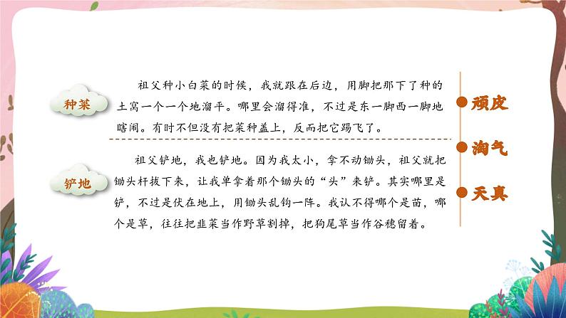 人教部编版语文五年级下册 第2课《祖父的园子》第二课时 课件第3页