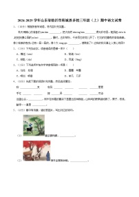 2024-2025学年山东省临沂市郯城县多校三年级（上）期中语文试卷