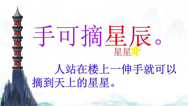 小学语文统编版2024二年级上册 夜宿山寺 课件第7页