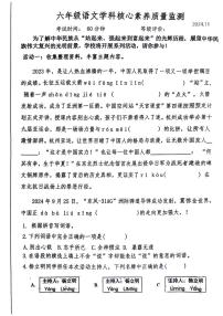 山东省临沂市兰山区多校2024-2025学年六年级上学期期中语文试题