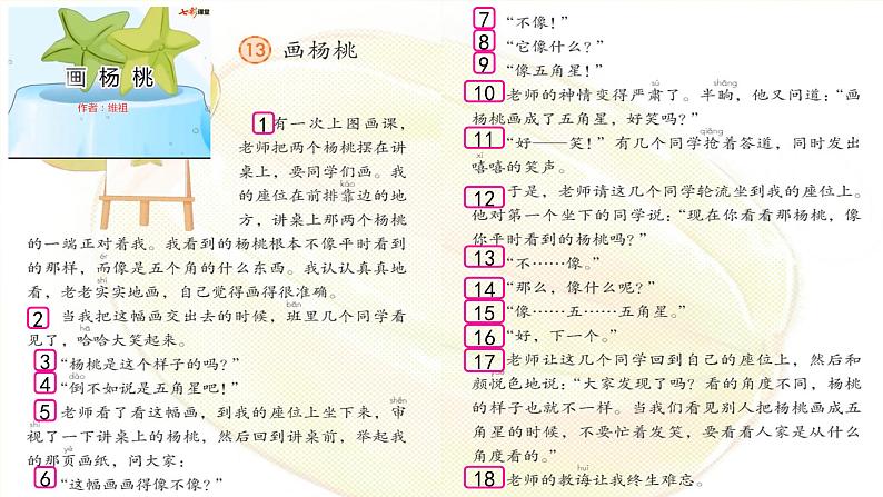 13 画杨桃 (课件)-2024-2025学年语文二年级下册统编版1第4页
