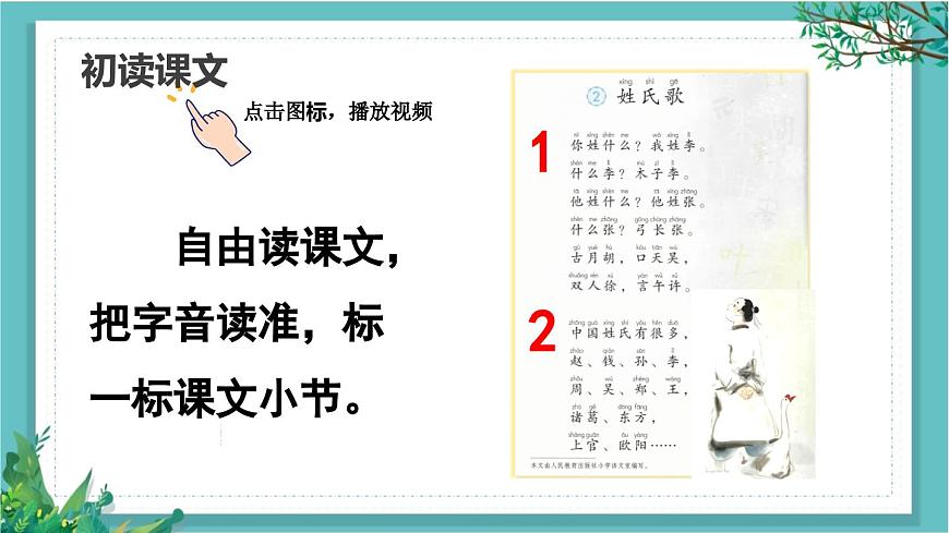 【核心素養(yǎng)】部編版小學(xué)語文一年級下冊2 姓氏歌-課件第5頁