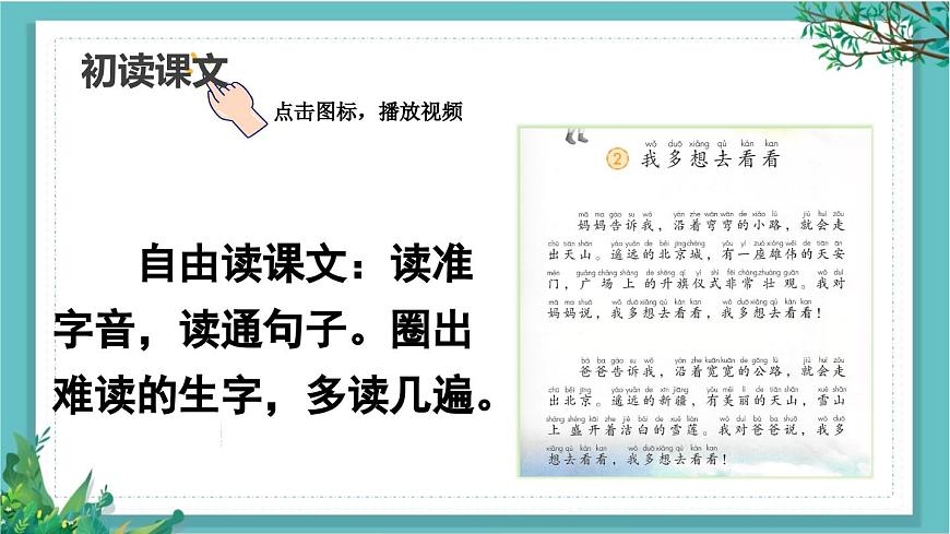 【核心素養(yǎng)】部編版小學語文一年級下冊3 我多想去看看-課件第4頁