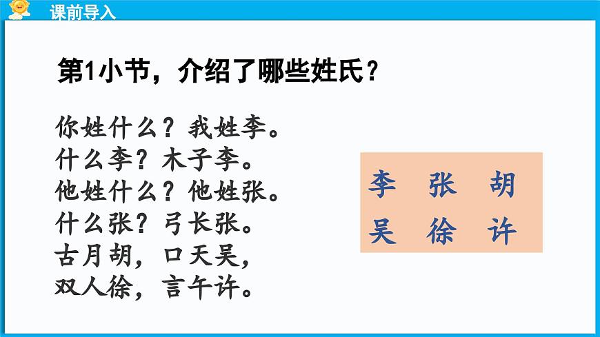 統(tǒng)編版(2024)語(yǔ)文一年級(jí)下冊(cè)--識(shí)字2《姓氏歌》第2課時(shí)（課件）第2頁(yè)