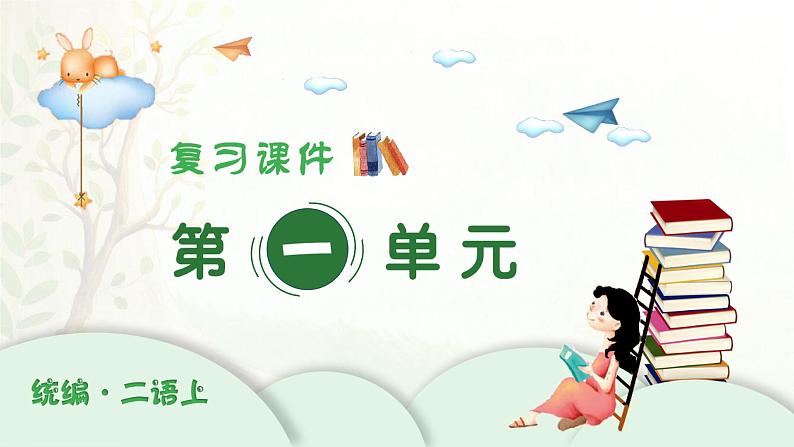 2024-2025学年二年级上学期语文第一单元期末复习PPT课件(统编版)第1页