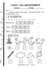 山东省聊城市冠县2024-2025学年一年级上学期1月期末语文试题