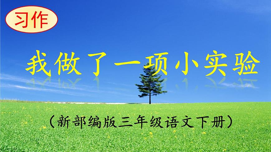部編三年級(jí)下冊(cè) 第4單元 《 習(xí)作-我做了一項(xiàng)小實(shí)驗(yàn)》 課件第1頁(yè)