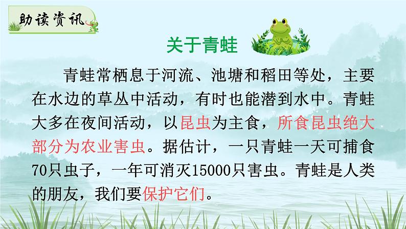 识字3 小青蛙(课件)第5页