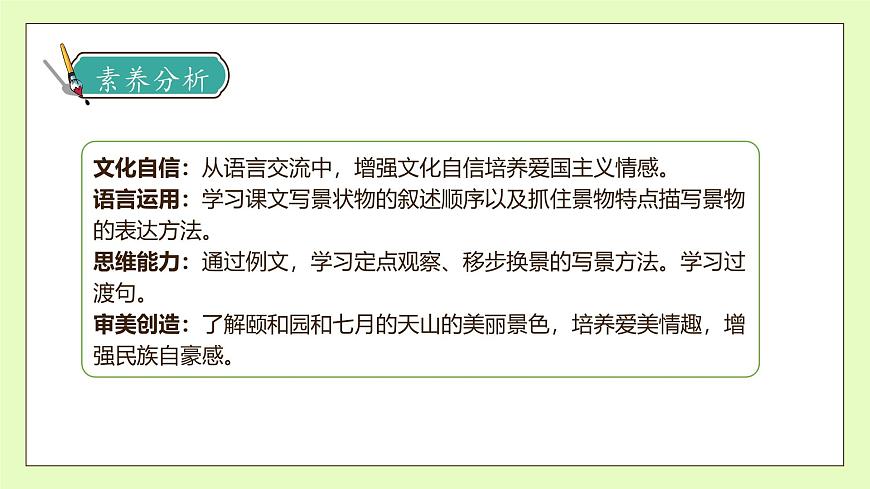 【備課無憂】統(tǒng)編版四下-習(xí)作例文：頤和園、七月的天山（課件）.pptx第4頁