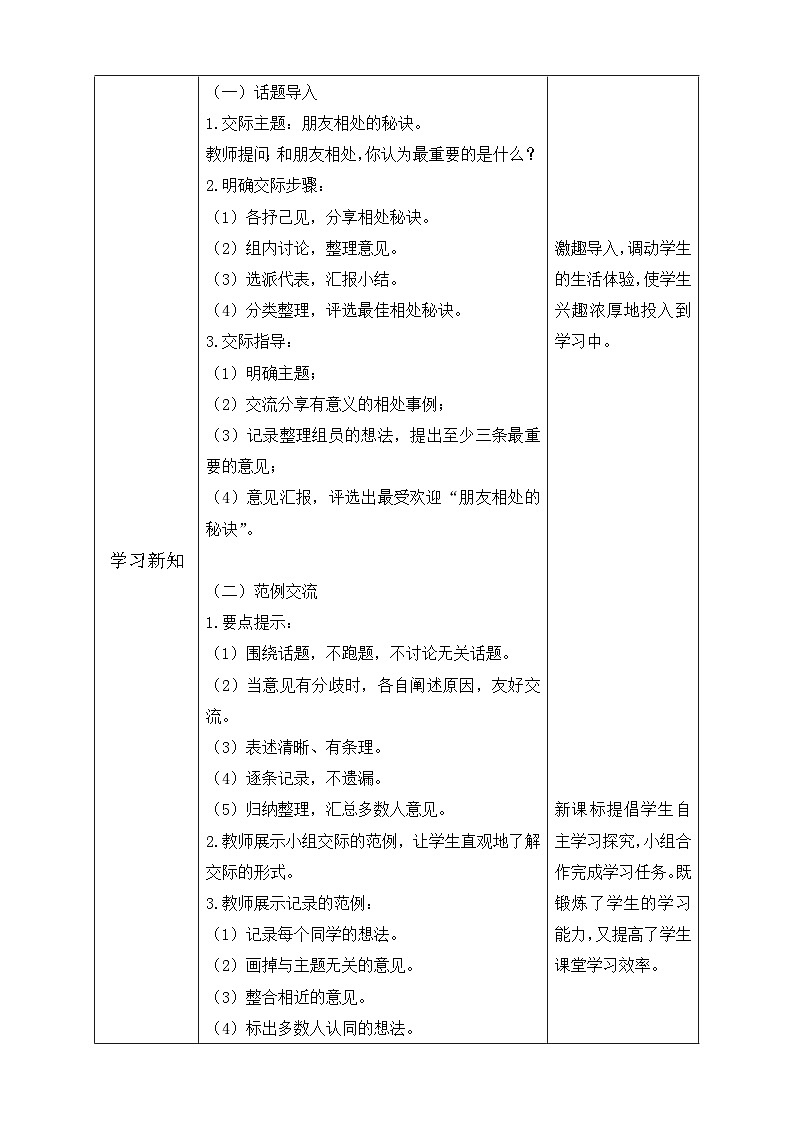 【备课无忧】统编版四下-第六单元口语交际:朋友相处的秘诀(教学设计含反思)第2页