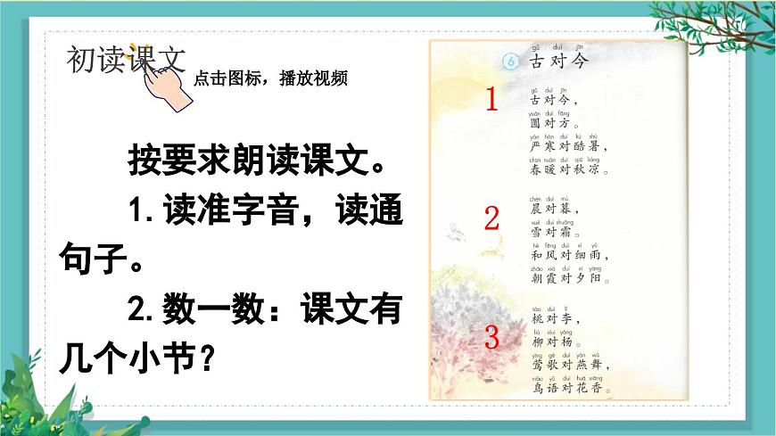 【核心素養(yǎng)】部編版小學語文一年級下冊識字6 古對今-課件第3頁
