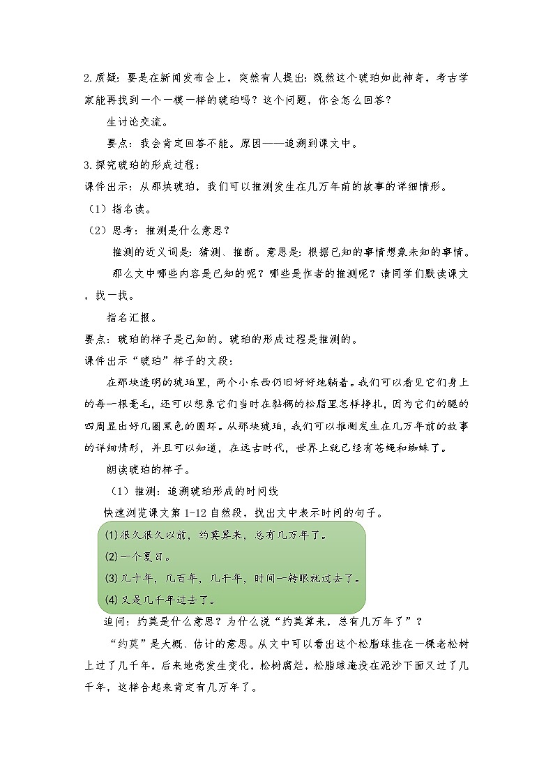 2.5 《琥珀》教学设计第3页