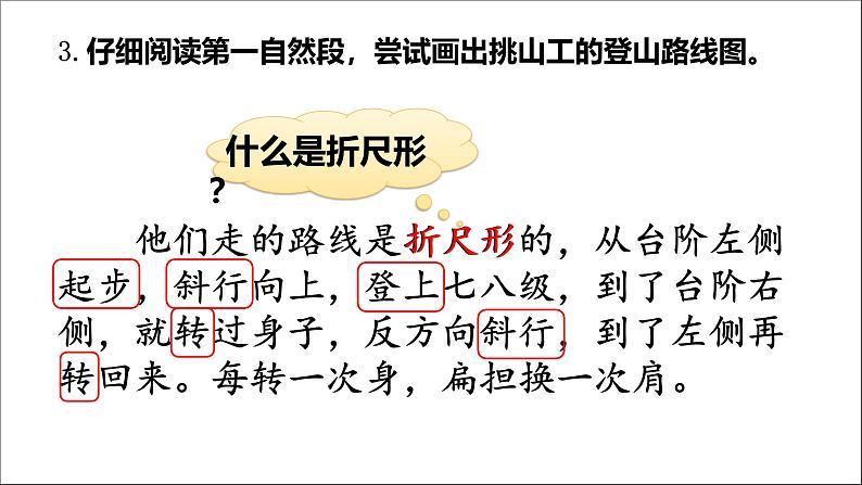 四下第七单元大单元【任务二:4.平凡英雄《挑山工》】教学课件 )第6页