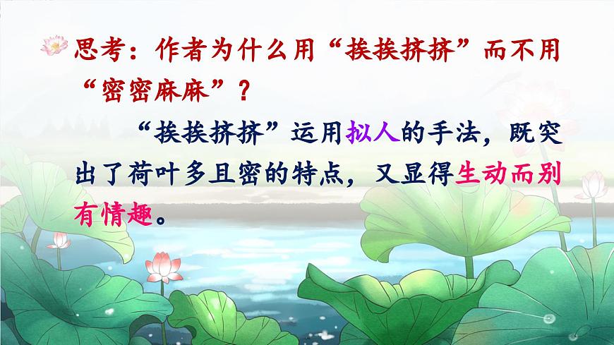統(tǒng)編版小學語文三年級下冊 第一單元 3《荷花》教學課件(第二課時)第3頁