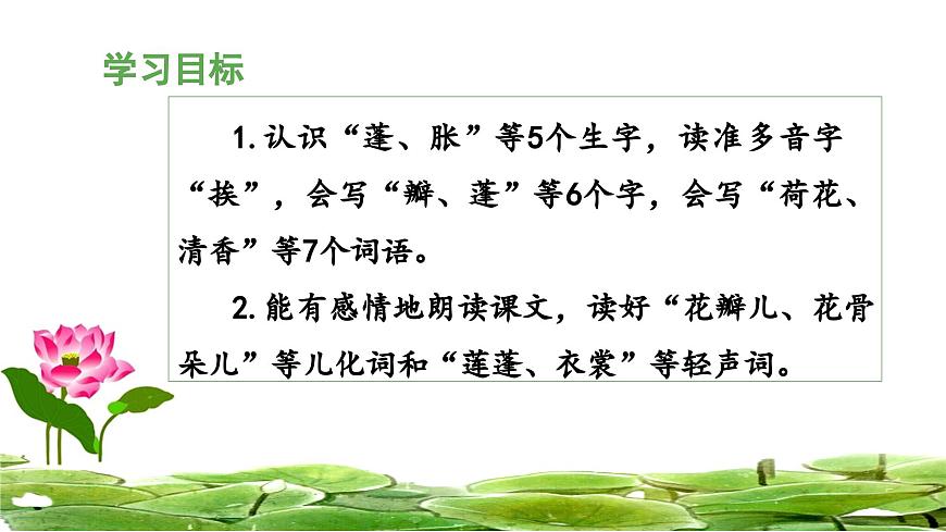 統(tǒng)編版小學(xué)語文三年級(jí)下冊(cè) 第一單元 3《荷花》 課件(第一課時(shí))第2頁
