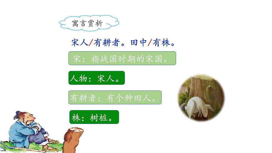 統(tǒng)編版小學(xué)語(yǔ)文三年級(jí)下冊(cè) 第二單元 5《守株待兔》課件(第二課時(shí))第6頁(yè)