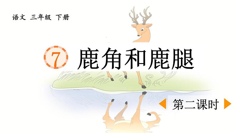 统编版小学语文三年级下册 第二单元 7《鹿角和鹿腿》课件(第二课时)第1页