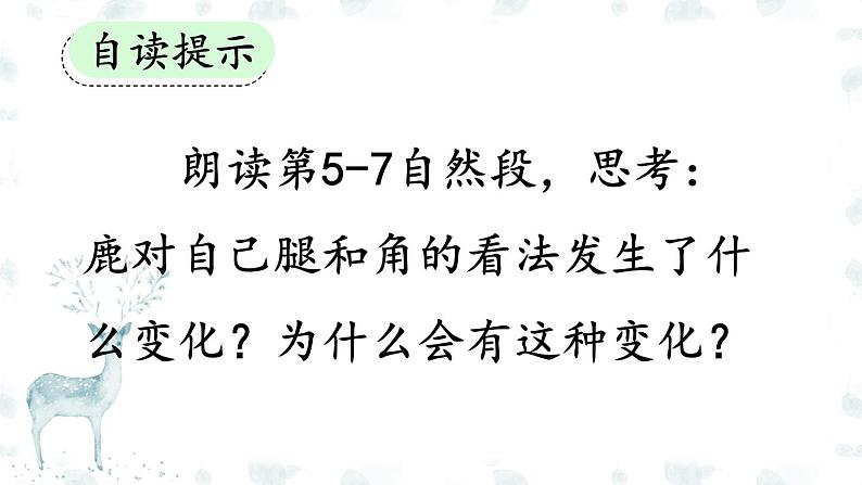 统编版小学语文三年级下册 第二单元 7《鹿角和鹿腿》课件(第二课时)第3页