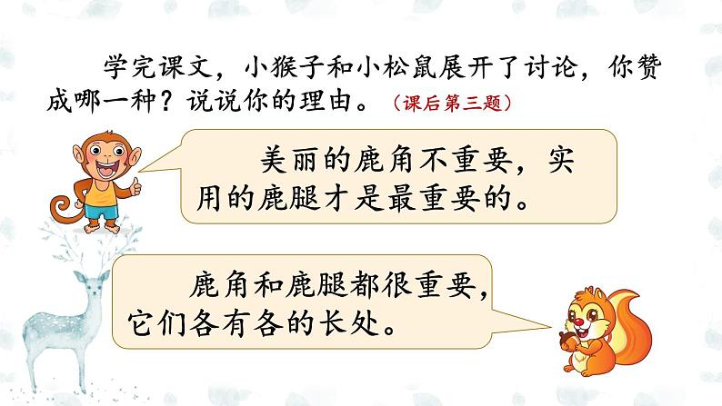 统编版小学语文三年级下册 第二单元 7《鹿角和鹿腿》课件(第二课时)第8页