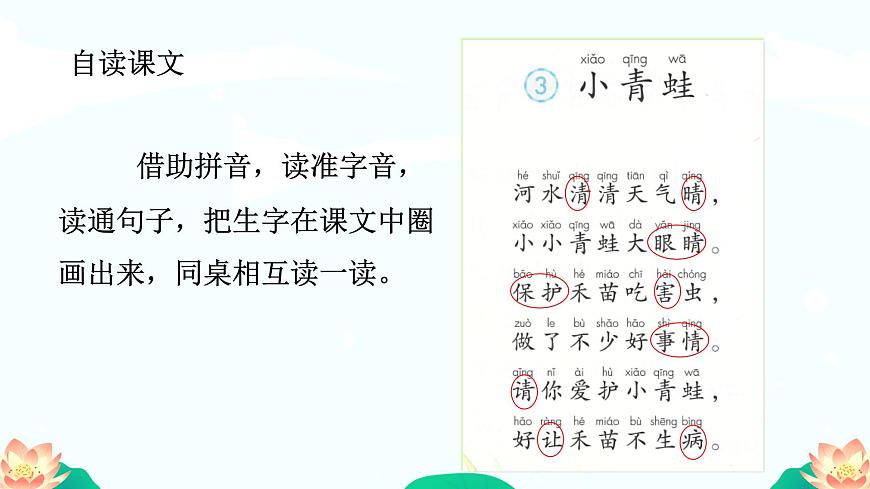 部編版小學(xué)語文一下第一單元大單元《小青蛙》教學(xué)設(shè)計(jì)課件第5頁(yè)