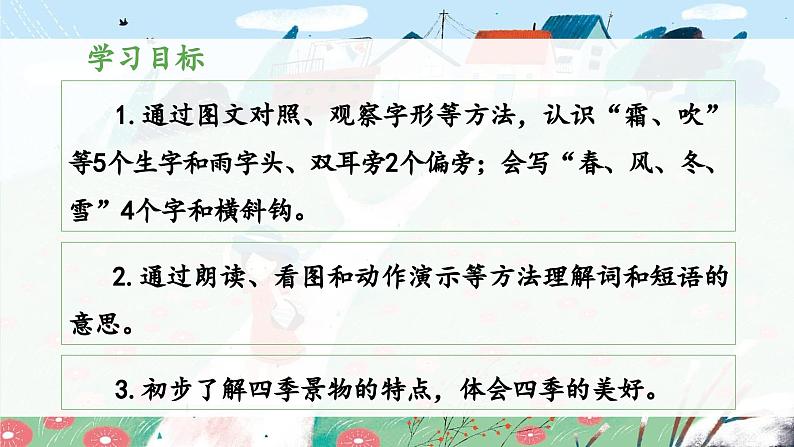 统编版小学语文一年级下册 识字(一) 1《春夏秋冬》 课件(第一课时)第3页