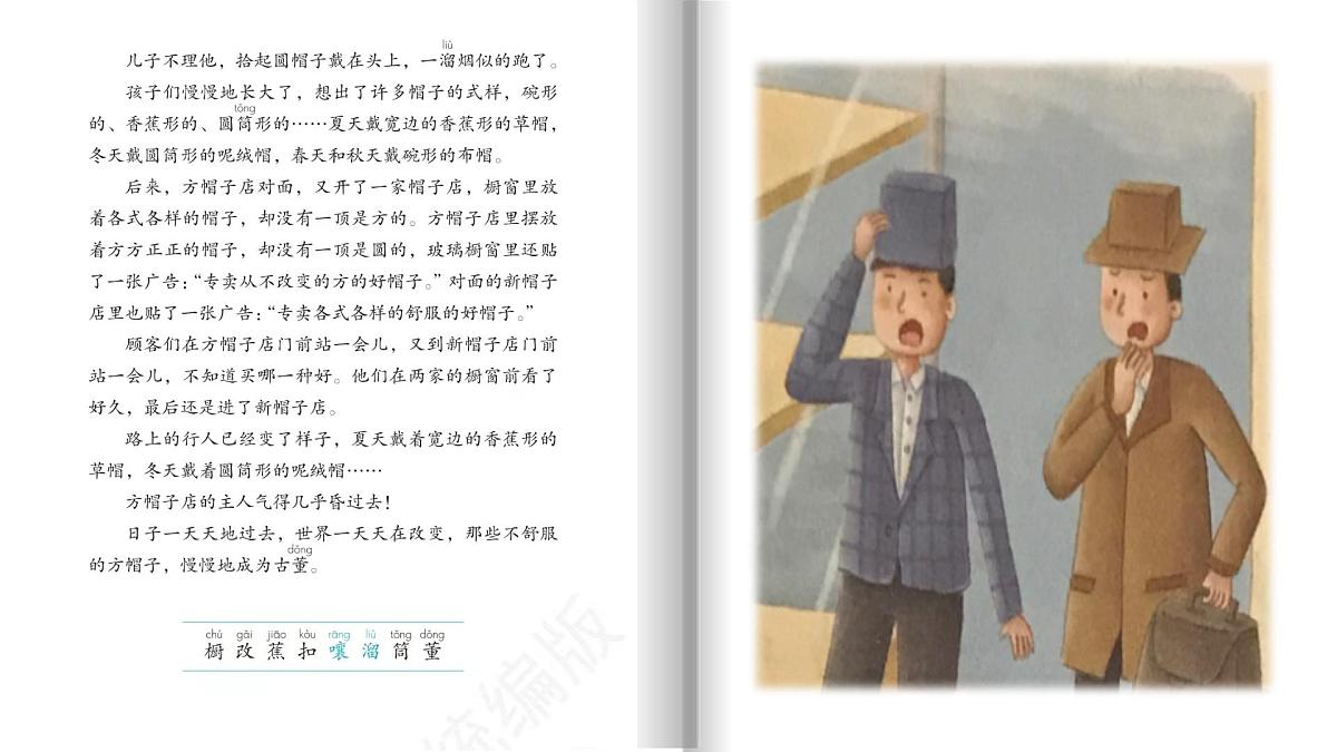 【早读】部编版语文三年级下册 26《方帽子店》早读课件PPT第3页