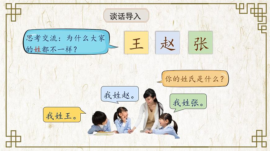 識字2《姓氏歌》(教學(xué)課件)第3頁